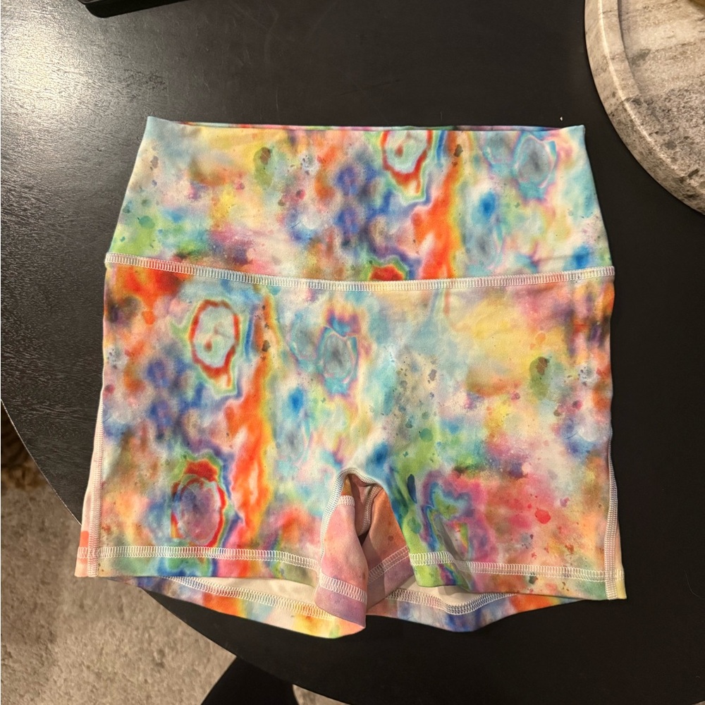 Tie dye fleo seamless shorts